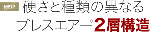 秘密2 硬さと種類の異なるブレスエアー2層構造
