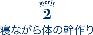merit2 寝ながら体の幹作り
