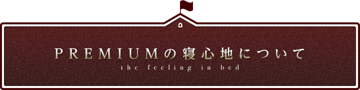 PREMIUMの寝心地について
