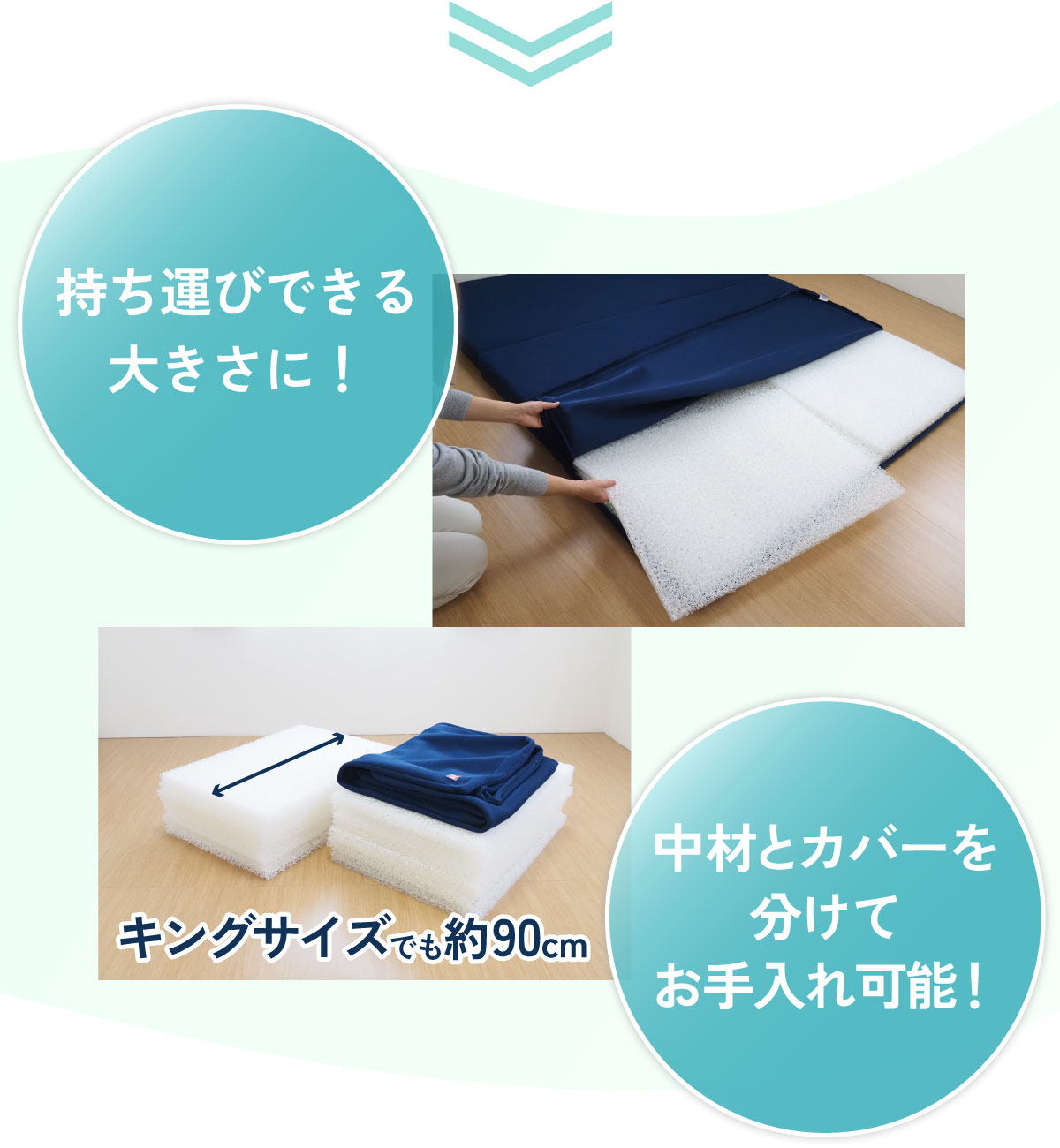 マットレスを共有するパートナー限定】 硬さを左右別々にカスタマイズ