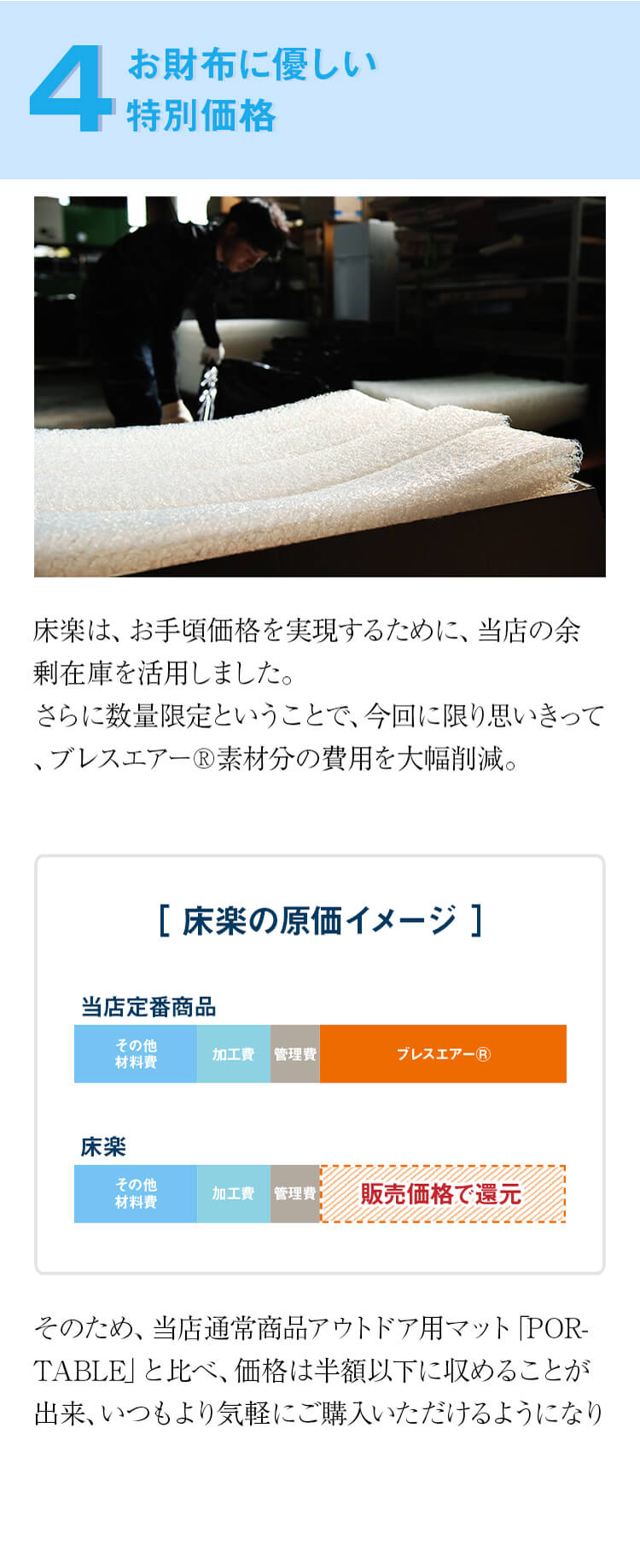 お財布に優しい特別価格