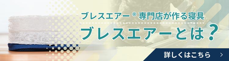 ブレスエアー専門店が作る寝具、ブレスエアーとは？