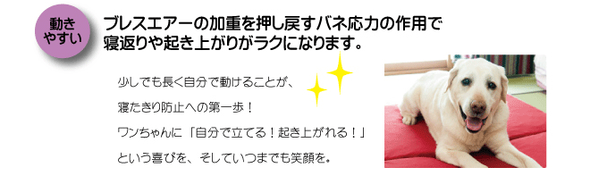 ブレスエアーは寝返りがラク