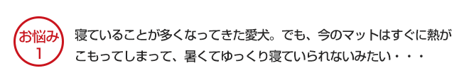 熱がこもってしまって、ゆっくり寝ていられないようです