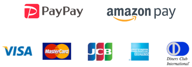 PayPay amazonpay VISA MasterCard JCB AMERICANEXPRESS DinersClub